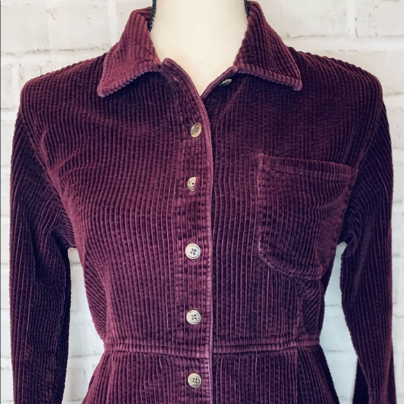 L.L. Bean Dresses & Skirts - Vintage LLBean Womens 8 PLUM Purple Corduroy Dress